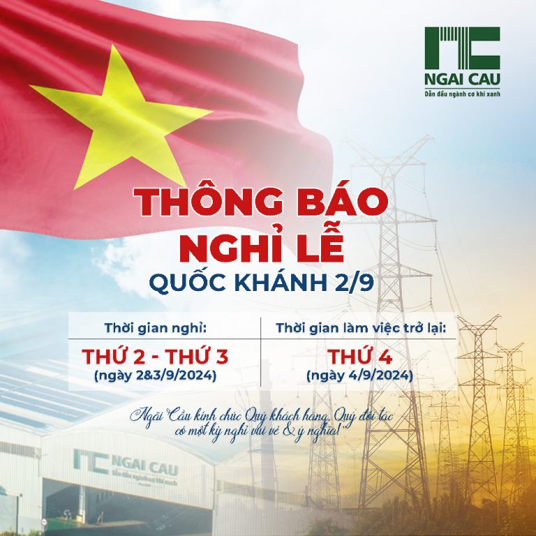THÔNG BÁO LỊCH NGHỈ LỄ QUỐC KHÁNH 2/9/2024