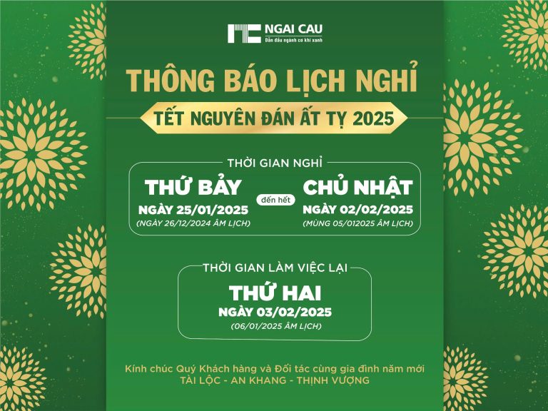 NGÃI CẦU THÔNG BÁO LỊCH NGHỈ TẾT NGUYÊN ĐÁN 2025